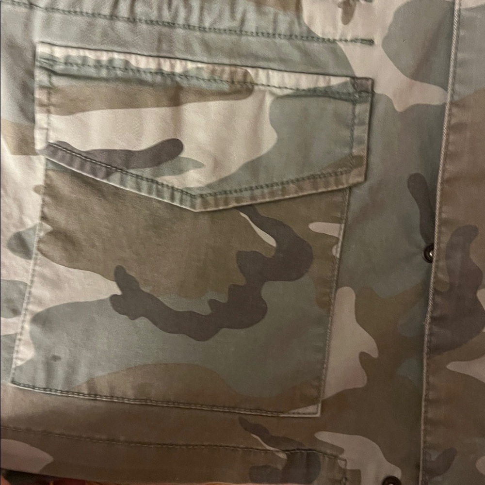 Sanctuary Green Camouflage Jean Jacket - Picture 5 of 7